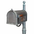 Special Lite Products Berkshire Curbside Mailbox with Side Numbers - Verde Green SCB-1015-MP-VG